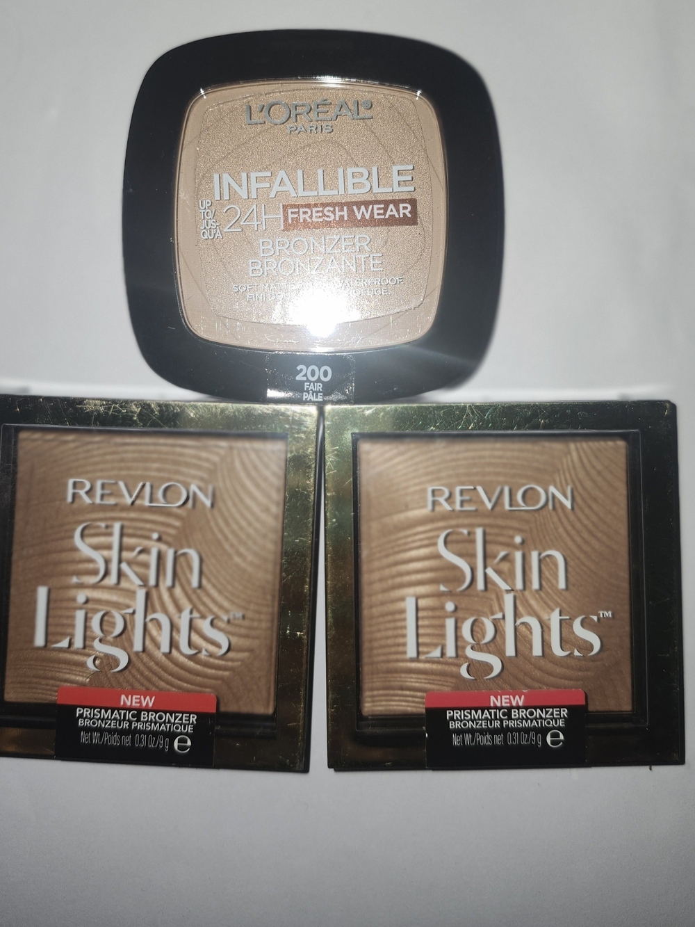 Revlon Skin Lights Prismatic Bronzer Trio -  L'Oreal Infallible Warm Tones